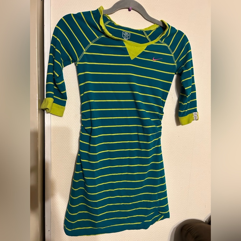 Nike Sportswear Striped Polo Dress Youth Size M Medium